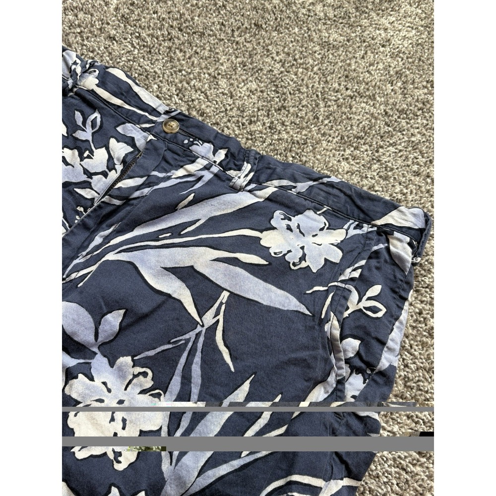 Polo Ralph Lauren Mens 42 Tropical Floral Shorts Navy Blue Stretch Straight Fit